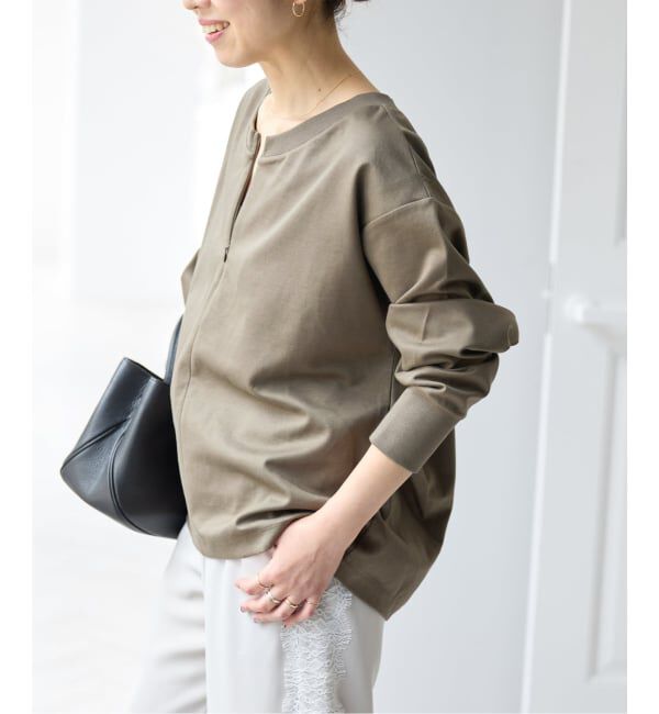 Spick and Span「《予約》スキッパーネックタックプルオーバー」|Tシャツ・カットソー|