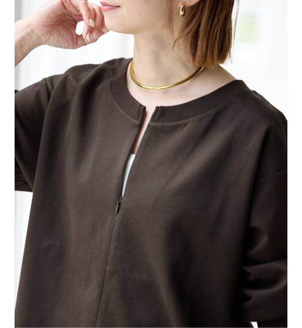 Spick and Span「《予約》スキッパーネックタックプルオーバー」|Tシャツ・カットソー|