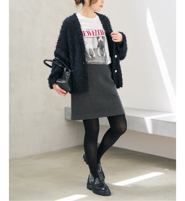 Spick and Span「《予約》WビーバーAラインミニスカート」|スカート|