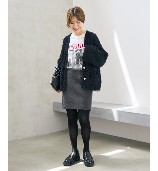 Spick and Span「《予約》WビーバーAラインミニスカート」|スカート|