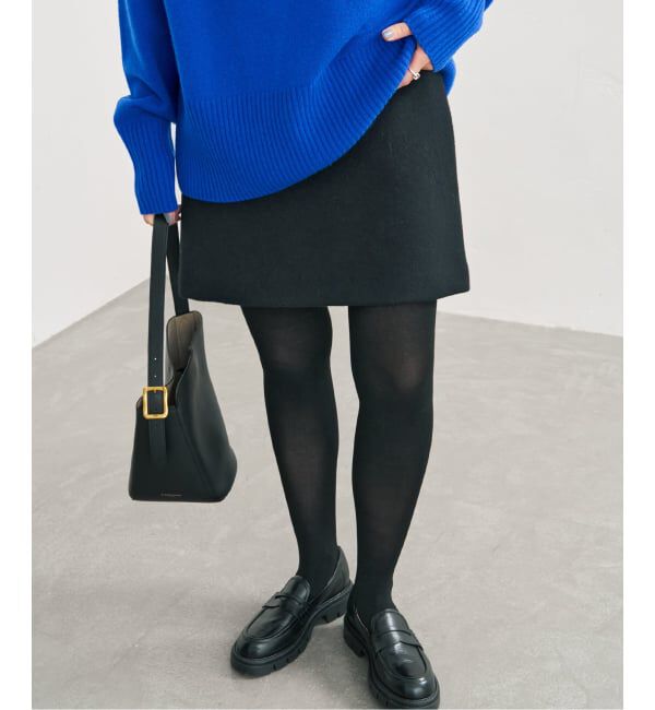 Spick and Span「《予約》WビーバーAラインミニスカート」|スカート|
