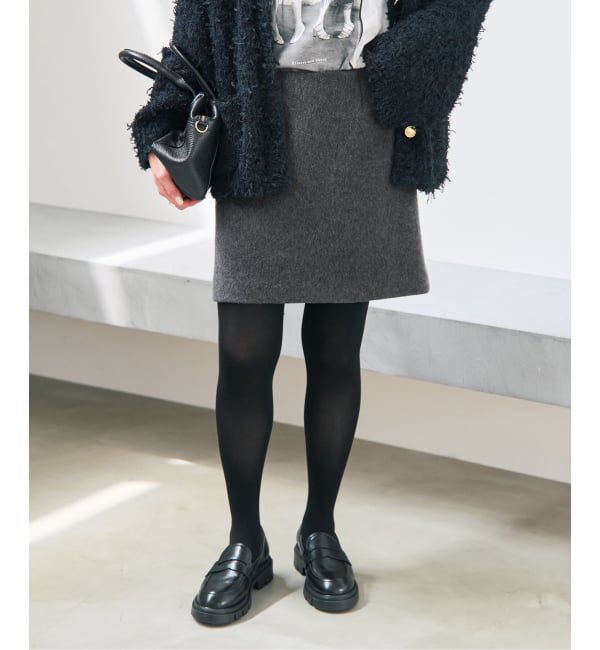 Spick and Span「《予約》WビーバーAラインミニスカート」|スカート|