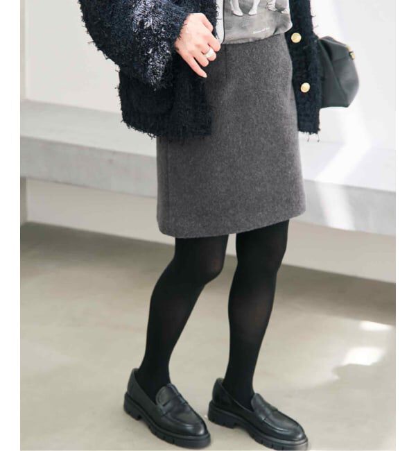 Spick and Span「《予約》WビーバーAラインミニスカート」|スカート|