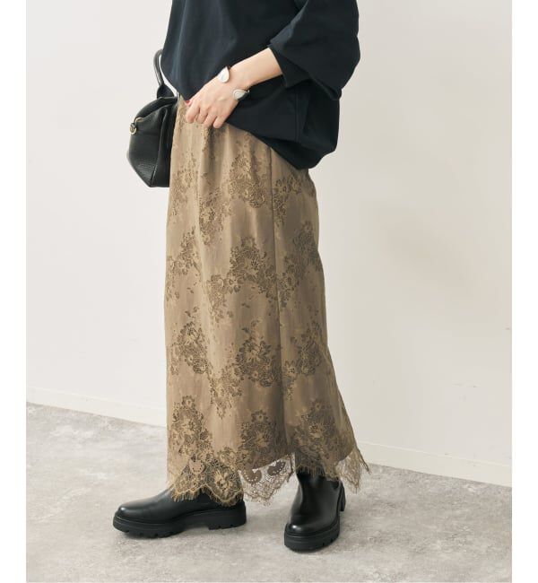 Spick and Span「《予約》レースイージータイトスカート」|スカート|