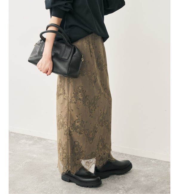 Spick and Span「《予約》レースイージータイトスカート」|スカート|
