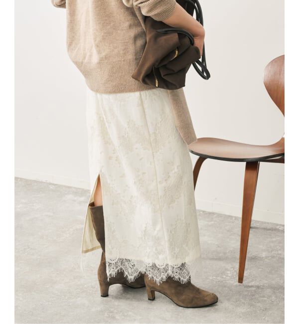 Spick and Span「《予約》レースイージータイトスカート」|スカート|