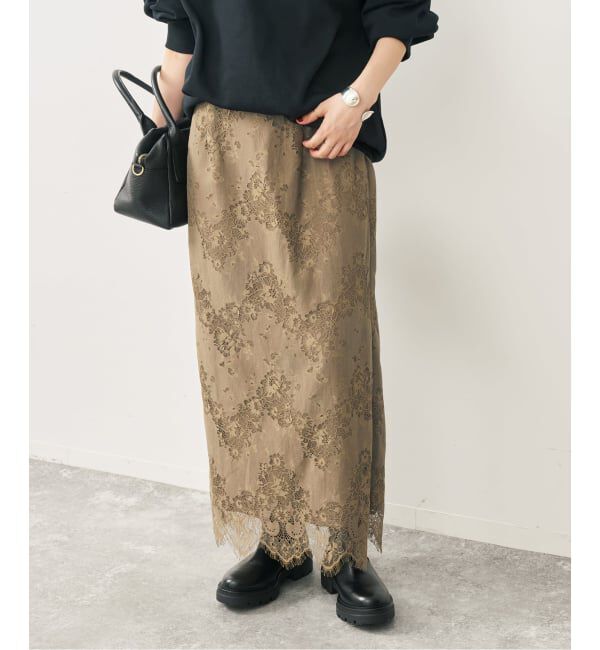 Spick and Span「《予約》レースイージータイトスカート」|スカート|