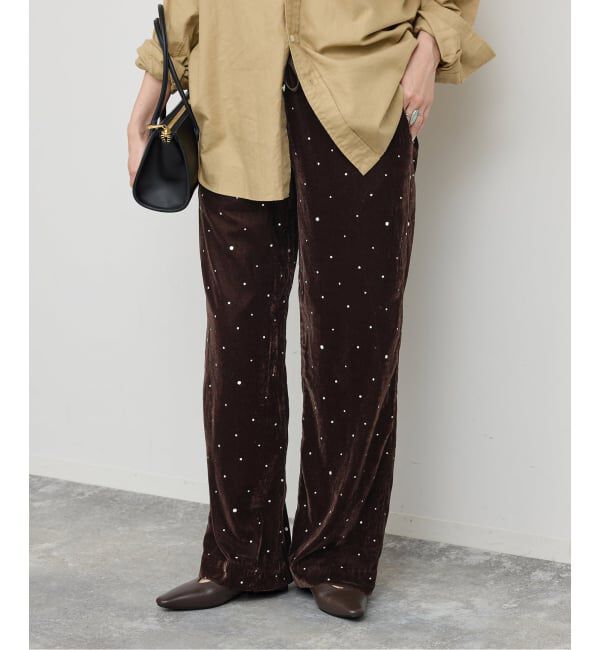 Spick and Span「《WEB限定 / 追加》VIAN / ヴィアン グリッターベルベットイージーパンツ」|その他|