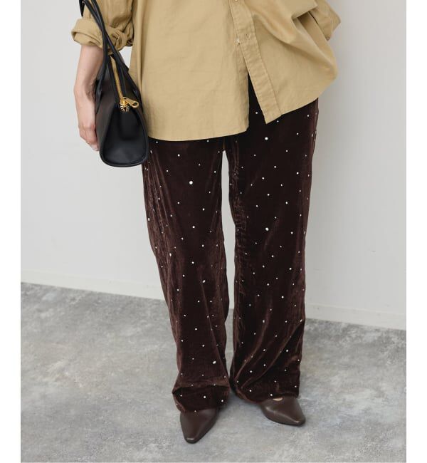 Spick and Span「《WEB限定 / 追加》VIAN / ヴィアン グリッターベルベットイージーパンツ」|その他|