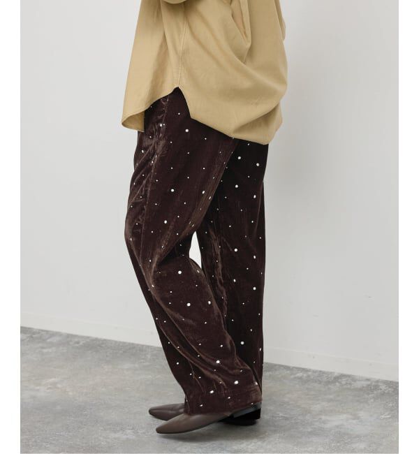 Spick and Span「《WEB限定 / 追加》VIAN / ヴィアン グリッターベルベットイージーパンツ」|その他|