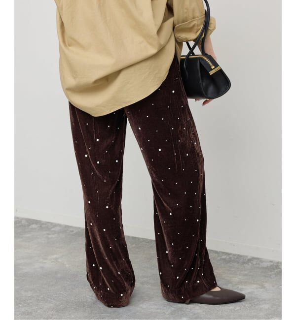 Spick and Span「《WEB限定 / 追加》VIAN / ヴィアン グリッターベルベットイージーパンツ」|その他|