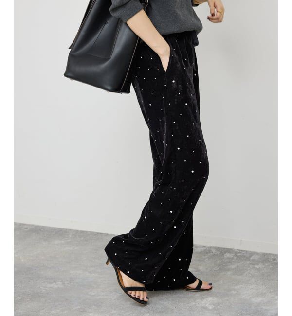 Spick and Span「《WEB限定 / 追加》VIAN / ヴィアン グリッターベルベットイージーパンツ」|その他|