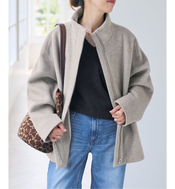 Spick and Span「《40周年 別注 / 予約》TICCA / ティッカ スタンドネックブルゾン」|その他|ベージュ