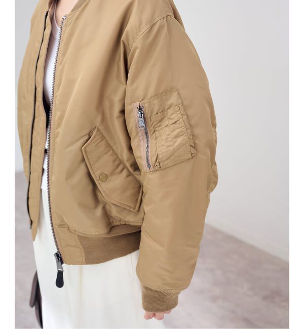 FRAMeWORK「≪予約≫TOP KHAKI/トップカーキ MA-1ナイロンジャケット」|ブルゾン・スタジャン|