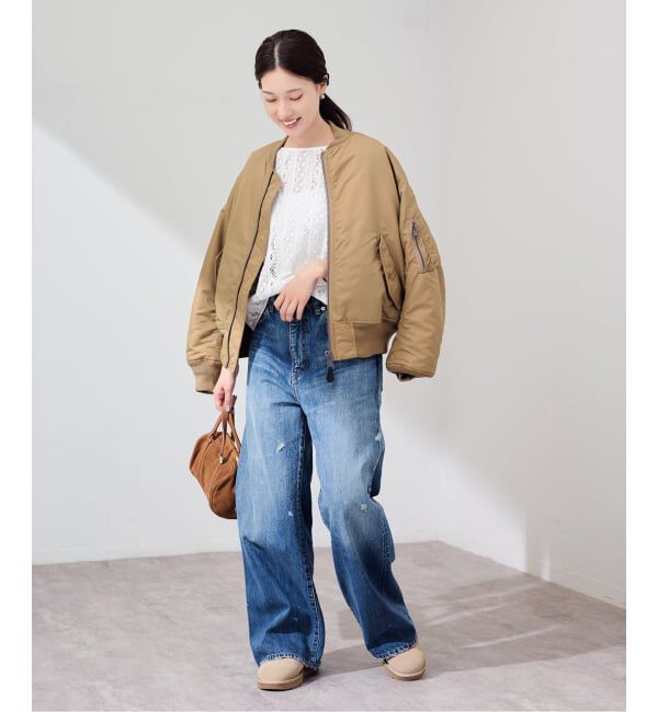 FRAMeWORK「≪予約≫TOP KHAKI/トップカーキ MA-1ナイロンジャケット」|ブルゾン・スタジャン|