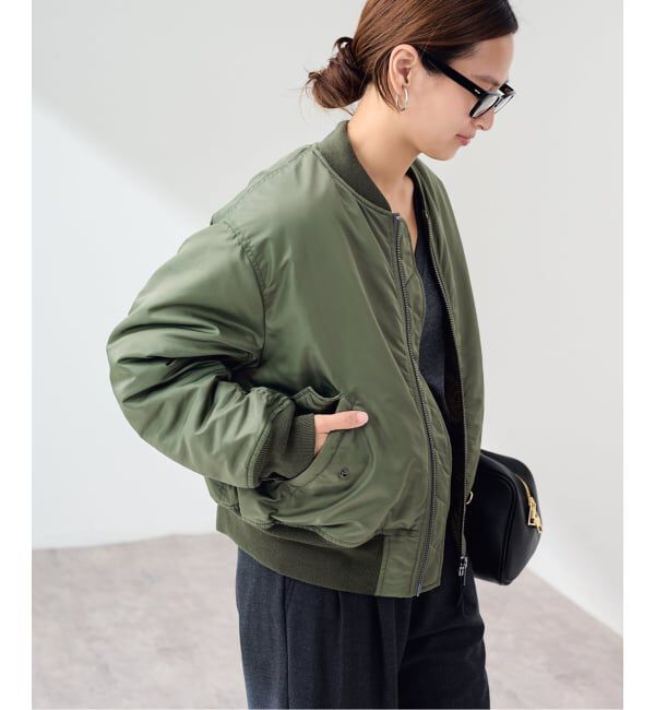 FRAMeWORK「≪予約≫TOP KHAKI/トップカーキ MA-1ナイロンジャケット」|ブルゾン・スタジャン|