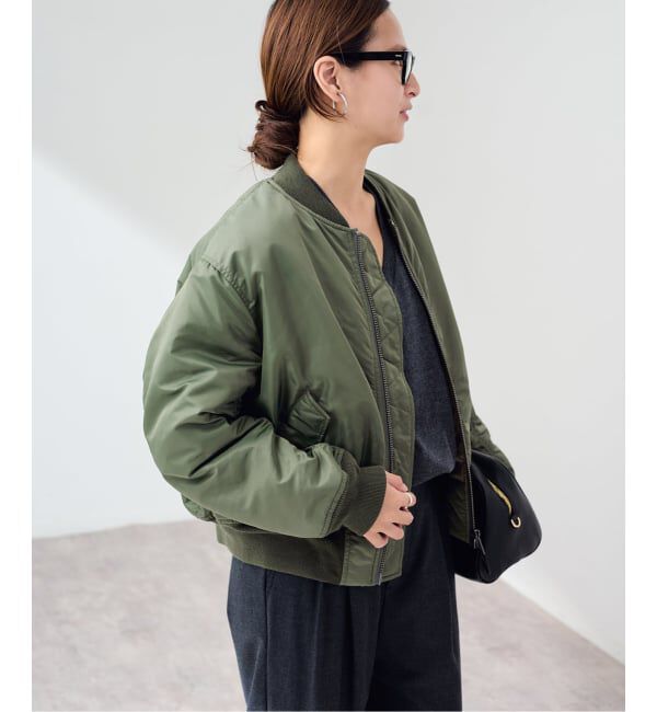 FRAMeWORK「≪予約≫TOP KHAKI/トップカーキ MA-1ナイロンジャケット」|ブルゾン・スタジャン|