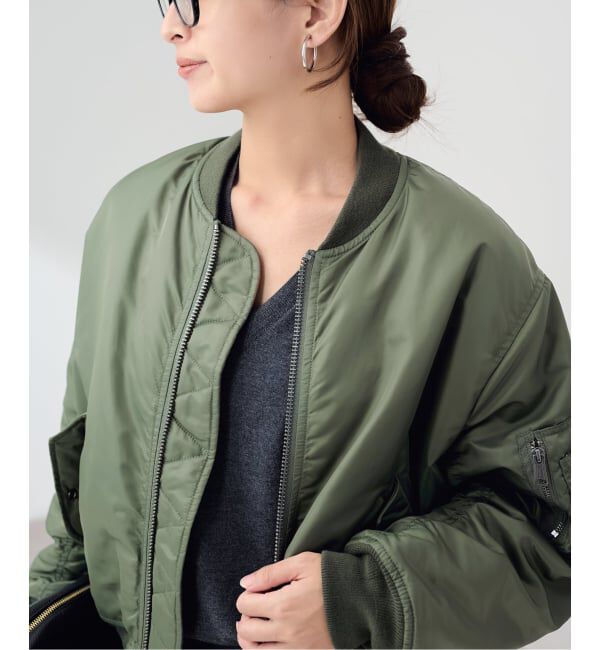 FRAMeWORK「≪予約≫TOP KHAKI/トップカーキ MA-1ナイロンジャケット」|ブルゾン・スタジャン|