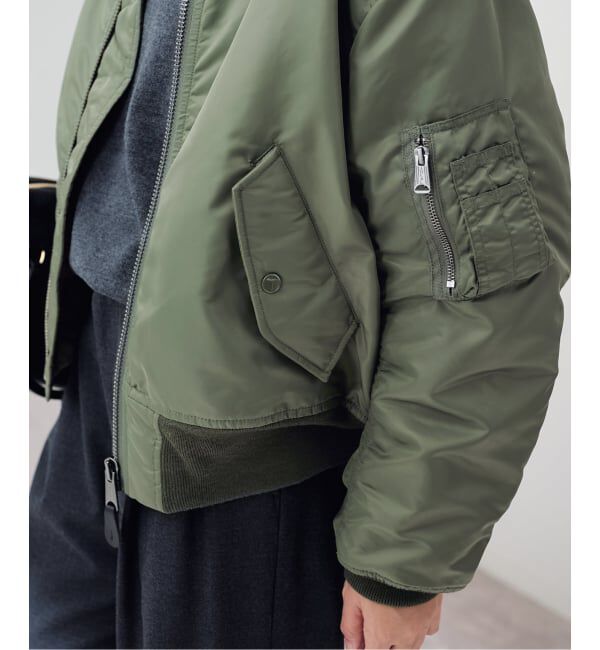 FRAMeWORK「≪予約≫TOP KHAKI/トップカーキ MA-1ナイロンジャケット」|ブルゾン・スタジャン|