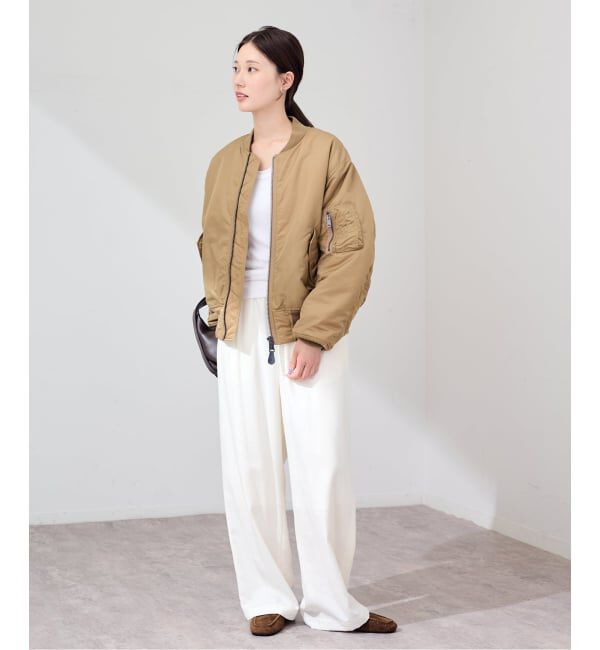 FRAMeWORK「≪予約≫TOP KHAKI/トップカーキ MA-1ナイロンジャケット」|ブルゾン・スタジャン|