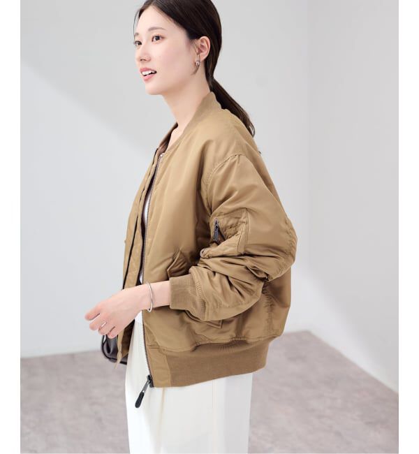 FRAMeWORK「≪予約≫TOP KHAKI/トップカーキ MA-1ナイロンジャケット」|ブルゾン・スタジャン|