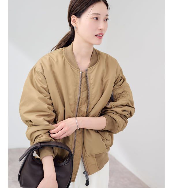 FRAMeWORK「≪予約≫TOP KHAKI/トップカーキ MA-1ナイロンジャケット」|ブルゾン・スタジャン|