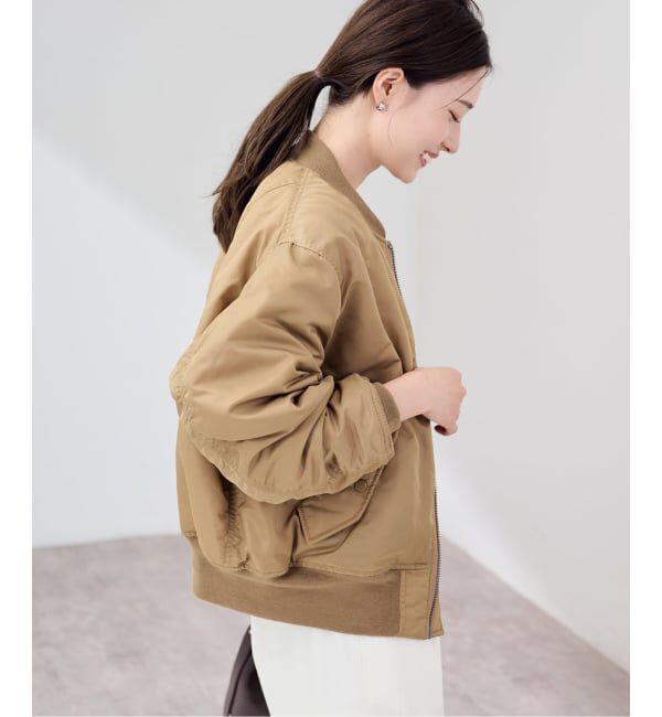 FRAMeWORK「≪予約≫TOP KHAKI/トップカーキ MA-1ナイロンジャケット」|ブルゾン・スタジャン|