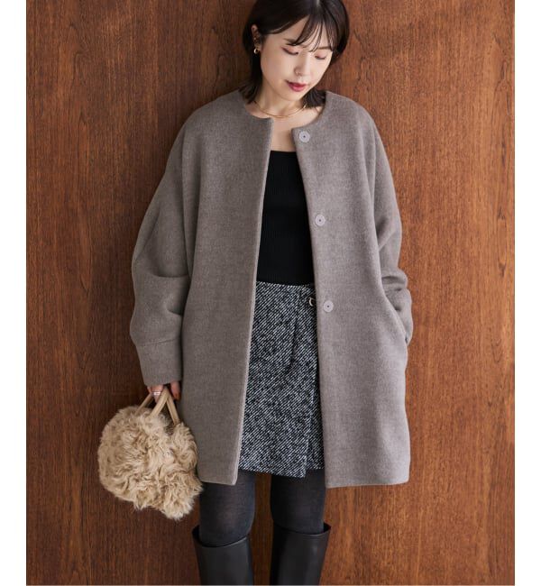  「《予約》TICCA / ティッカ ノーカラーコート」|ノーカラーコート|