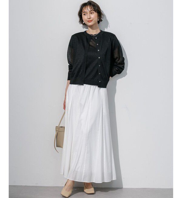 23区「【WEB&一部店舗限定カラーあり】シアードット クルーネック カーディガン」|ニット・セーター|