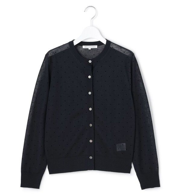 23区「【WEB&一部店舗限定カラーあり】シアードット クルーネック カーディガン」|ニット・セーター|