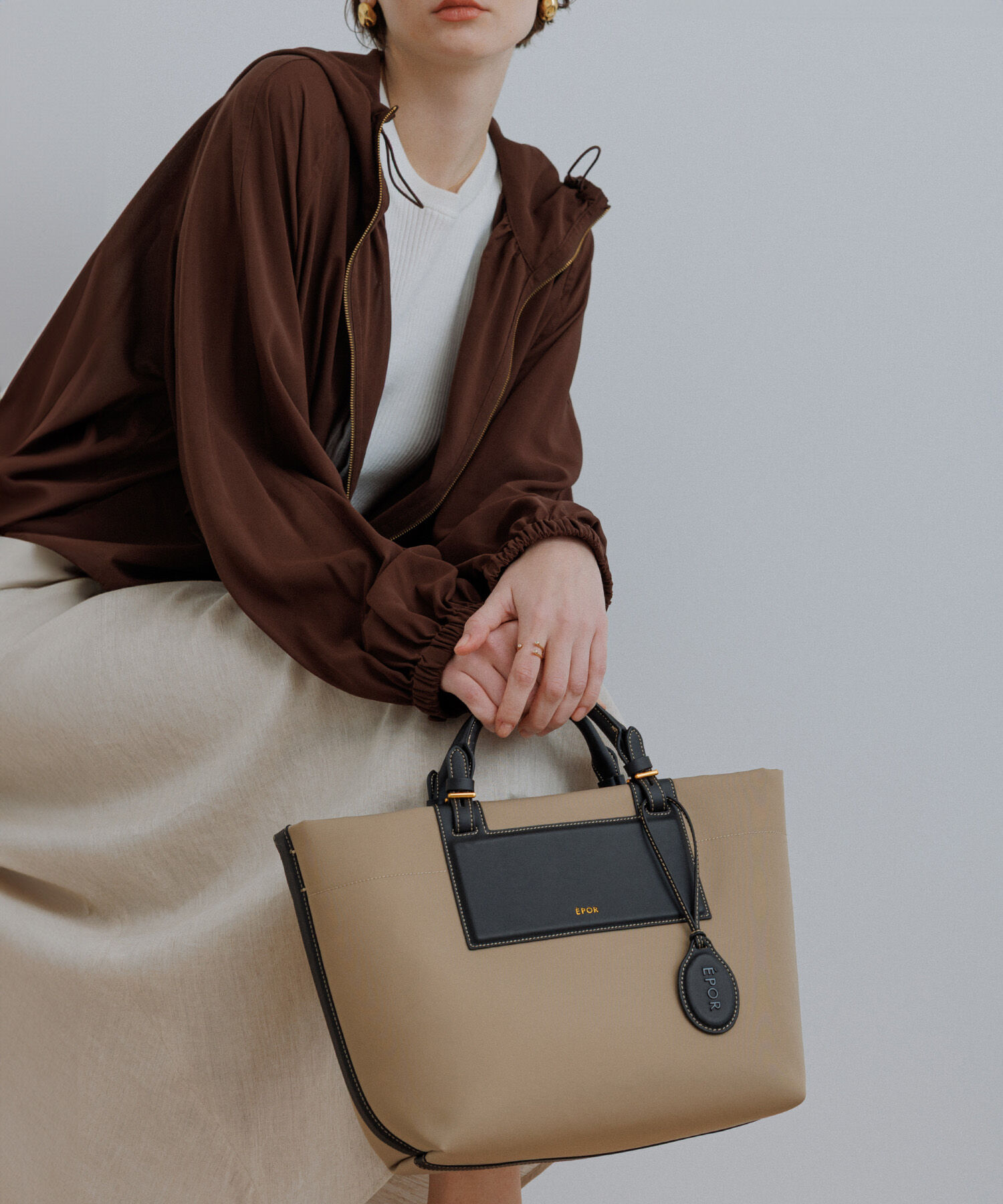 E'POR「【E'POR】BOAT BAG Medium/撥水・軽量・26SS新色」|トートバッグ|ベージュ(27)