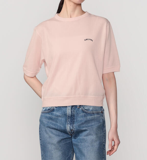 ORCIVAL「ORCIVAL | シースルー クルーネックショートスリーブプルオーバー WOMEN」|Tシャツ・カットソー|PINK系1