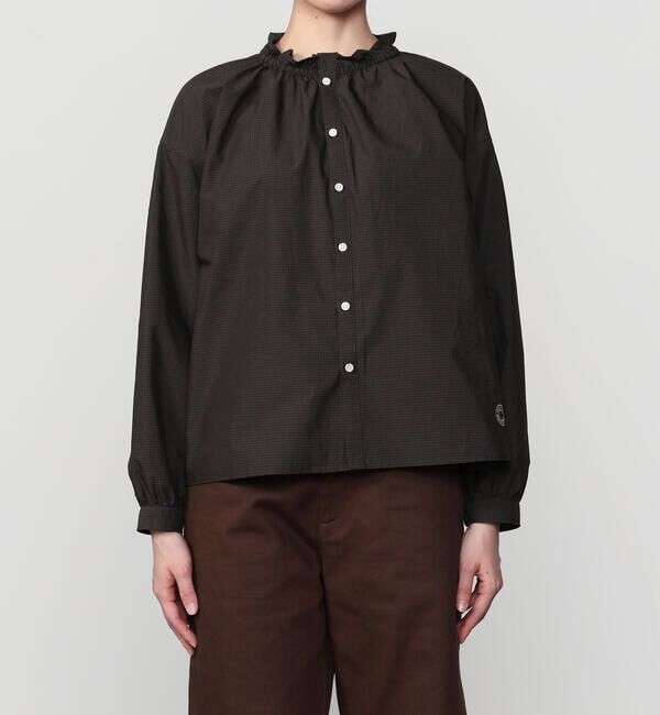 ORCIVAL「ORCIVAL | コットンポリエステル ギャザーシャツ CHECK WOMEN」|シャツ・ブラウス|