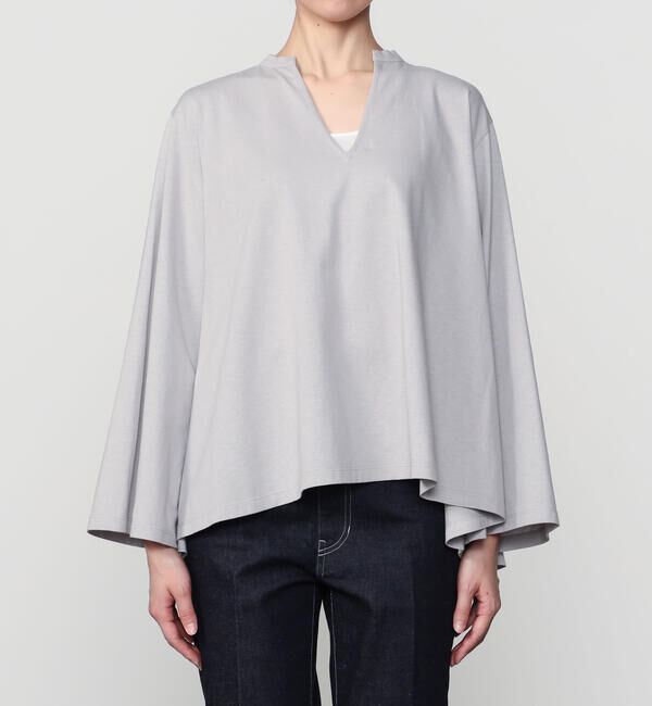 ORCIVAL「ORCIVAL | コットンジャージー スキッパーネック長袖カットソー WOMEN」|Tシャツ・カットソー|