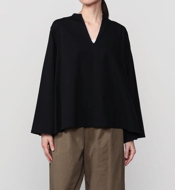 ORCIVAL「ORCIVAL | コットンジャージー スキッパーネック長袖カットソー WOMEN」|Tシャツ・カットソー|