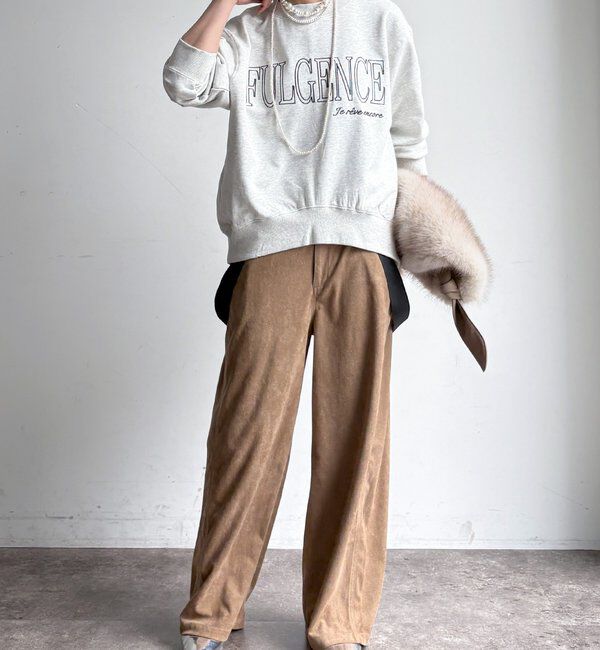  「【WEB限定】 FULGENCE裏毛ロゴ刺繍プルオーバー」|Tシャツ・カットソー|