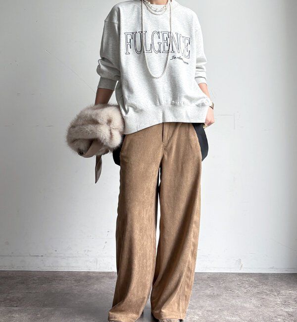  「【WEB限定】 FULGENCE裏毛ロゴ刺繍プルオーバー」|Tシャツ・カットソー|