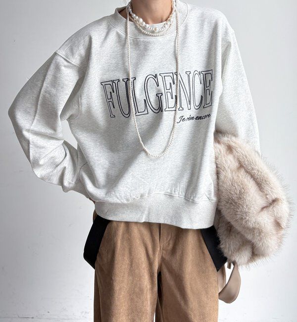  「【WEB限定】 FULGENCE裏毛ロゴ刺繍プルオーバー」|Tシャツ・カットソー|