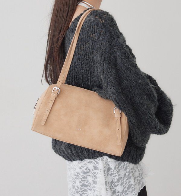  「lotiワイドボストンBAG」|トートバッグ|ベージュ