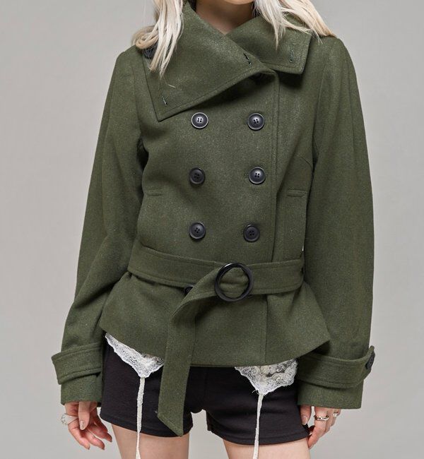  「【26AW LOOK掲載品番】ワイドカラーベルテッドPコート」|その他|
