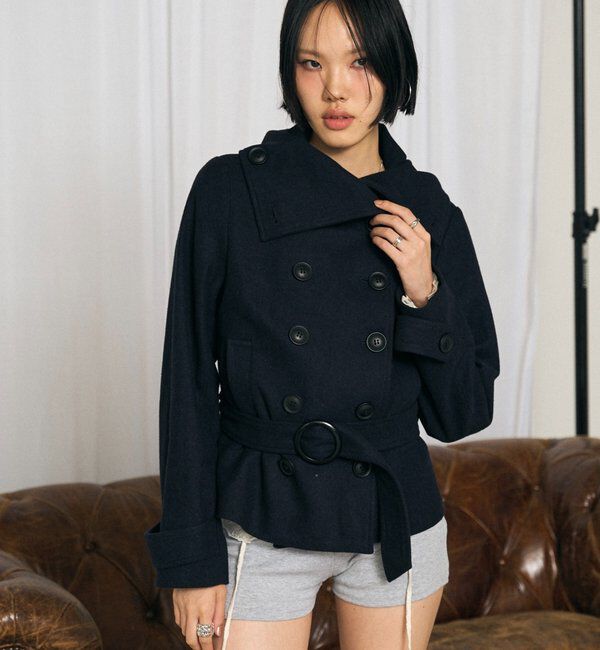  「【26AW LOOK掲載品番】ワイドカラーベルテッドPコート」|その他|