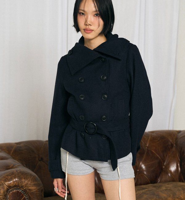  「【26AW LOOK掲載品番】ワイドカラーベルテッドPコート」|その他|