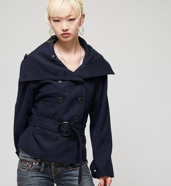  「【26AW LOOK掲載品番】ワイドカラーベルテッドPコート」|その他|