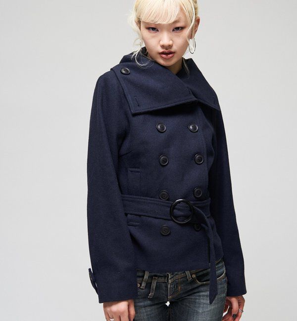  「【26AW LOOK掲載品番】ワイドカラーベルテッドPコート」|その他|