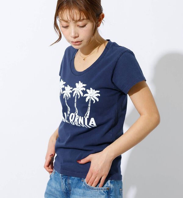 Rouge vif「【MIXTA/ミクスタ】プリント Tシャツ / ロゴTシャツ / 半袖」|Tシャツ・カットソー|ブルー系その他2