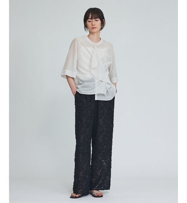 qualite「フラワーフリンジジャガードパンツ」|その他|