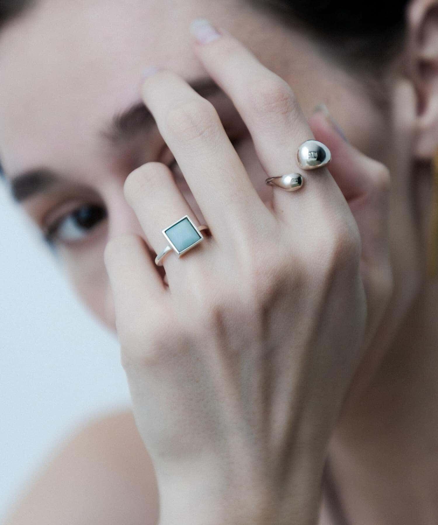 SMELLY「SMELLY so&rsquo;　square amazonite ring」|リング|