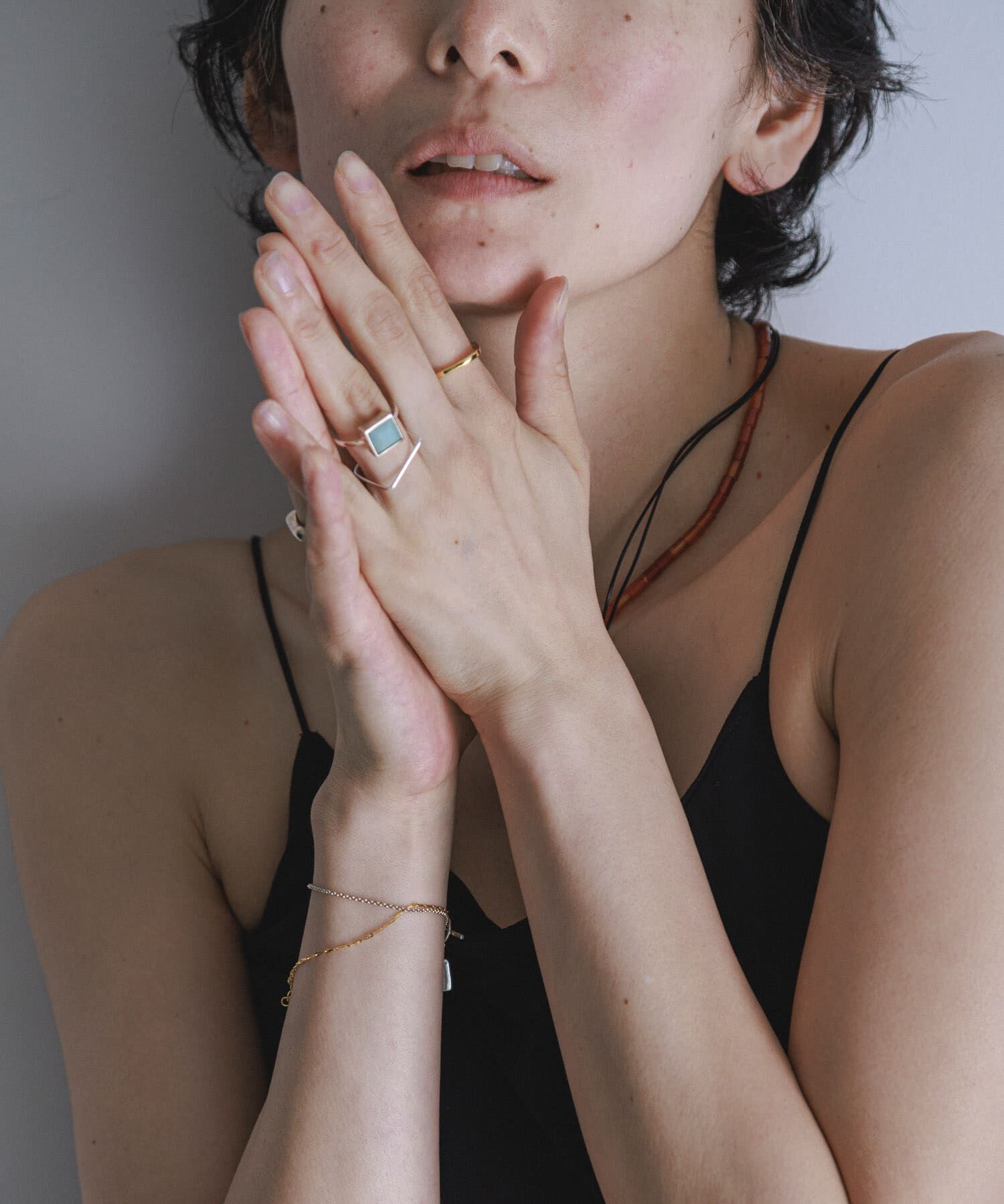 SMELLY「SMELLY so&rsquo;　square amazonite ring」|リング|