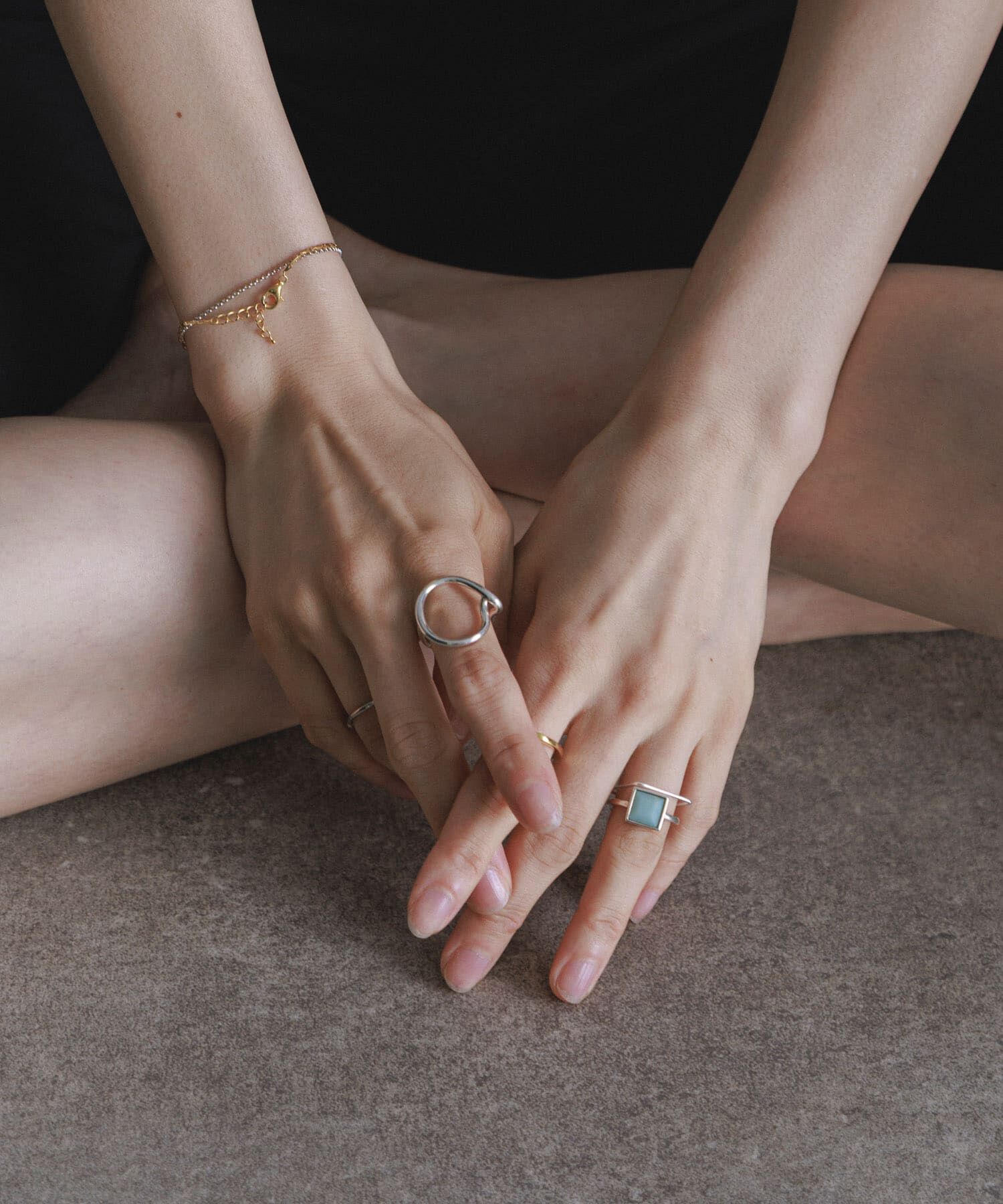 SMELLY「SMELLY so&rsquo;　square amazonite ring」|リング|
