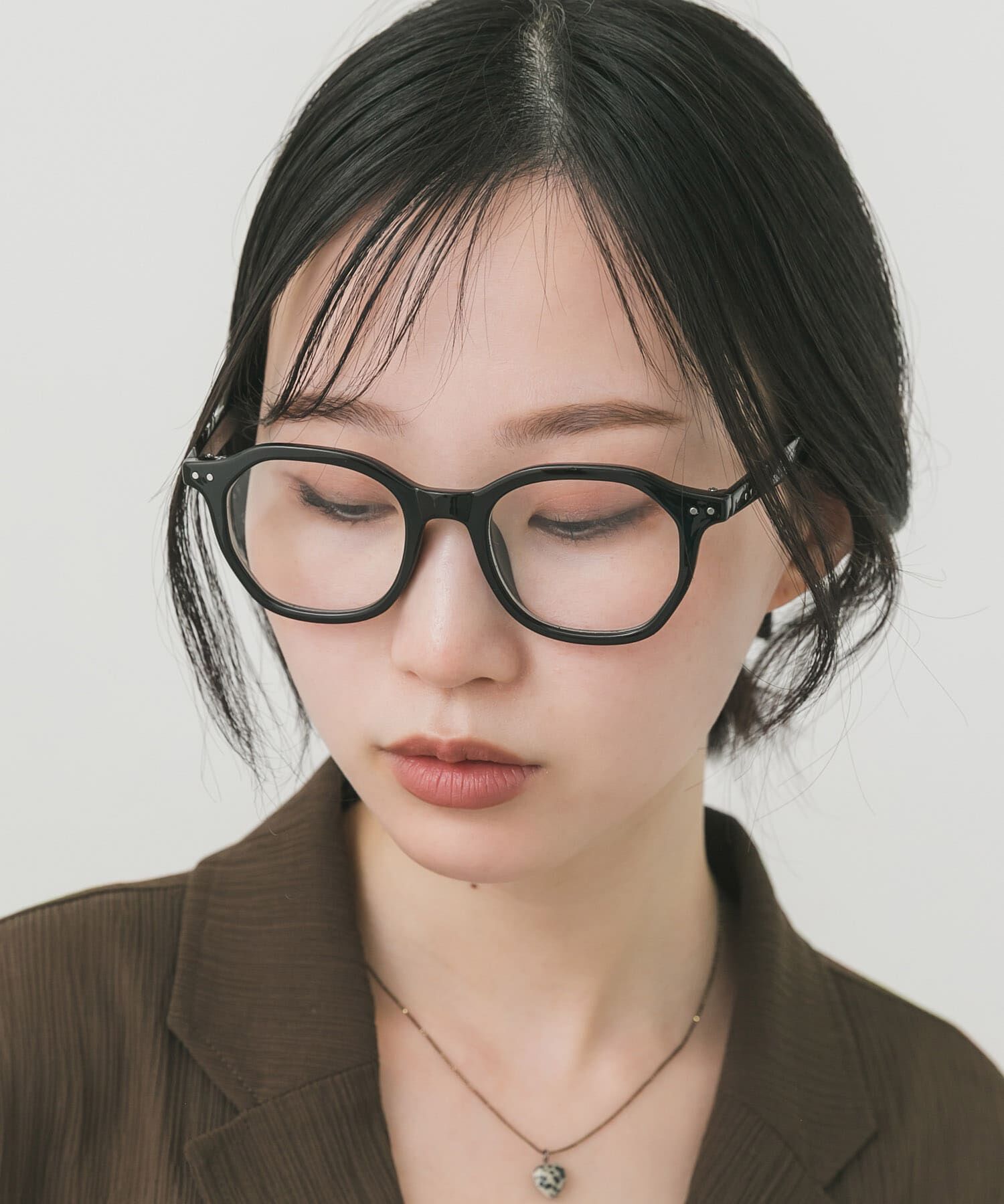 SMELLY「オクタゴンフレームダテメガネ」|メガネ|